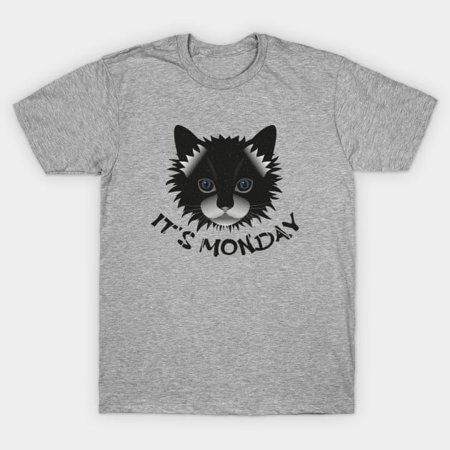 Funny Monday Face Cute Cat Birthday Christmas  Gift T-Shirt by Best1ne